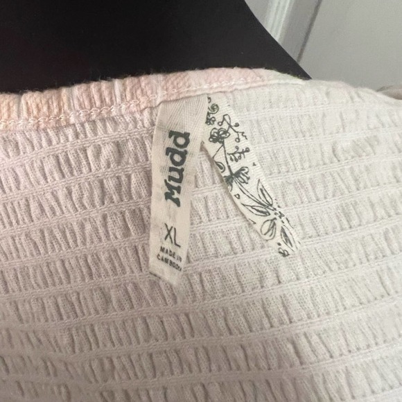 Mudd Pastel Stripe Gauze Button Front Cropped Tank Top XL - Picture 3 of 4